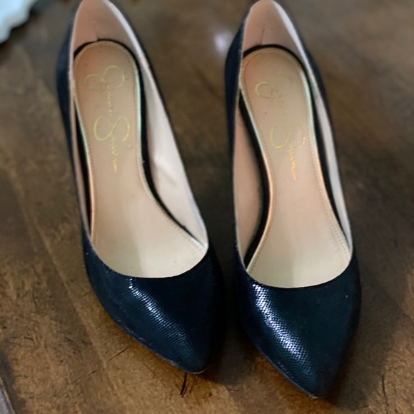 Jessica Simpson Shiny Snakeskin Stilettos - Picture 2 of 6